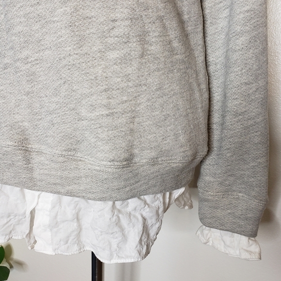 NEW DREW Layered Sweatshirt Trendy Anthropologie Soft Thermal Knit Bohemian Luxe - Picture 3 of 16